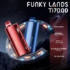Funky Republic Ti7000 - Vape Desechable Recargable con Pantalla Digital y 7,000 Caladas | KOV México