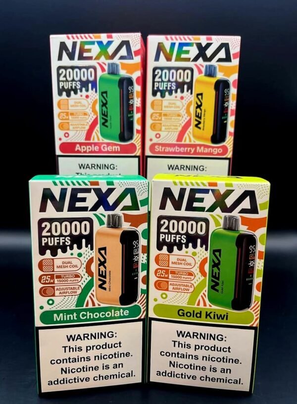 Nexa 20000 - Vape Desechable Recargable con 20,000 Caladas, Pantalla LED y Doble Sabor | KOV México