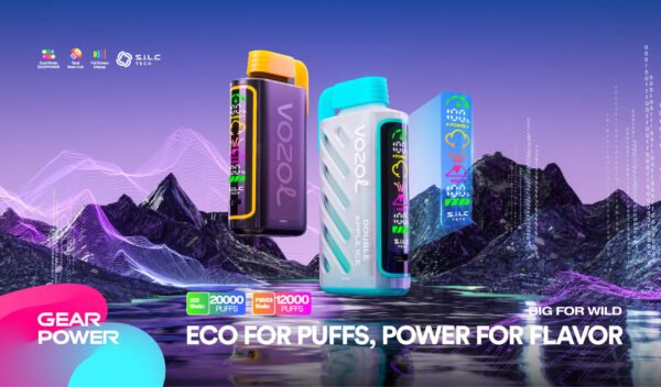 Vozol Gear Power 20000 - Vape Desechable Recargable con Pantalla LED y 20,000 Caladas | KOV México