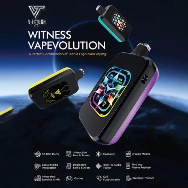 V-Touch 30000 - Vape Desechable Recargable con Pantalla Touch y 30,000 Caladas | KOV México