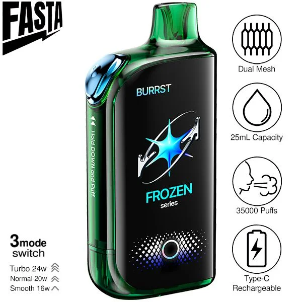 Fasta Burrst 35000 - Vape Desechable Recargable con 35,000 Caladas y Pantalla LED | KOV