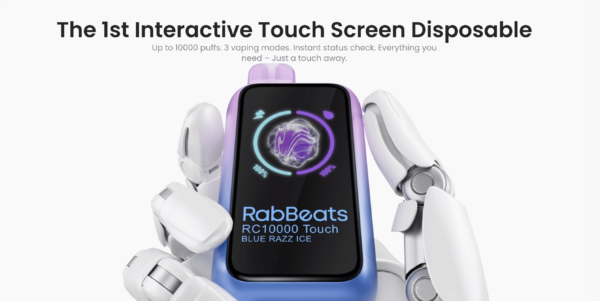 Rabbeats RC10000 Touch - Vape Desechable Recargable 10,000 Caladas con Pantalla Táctil | KOV