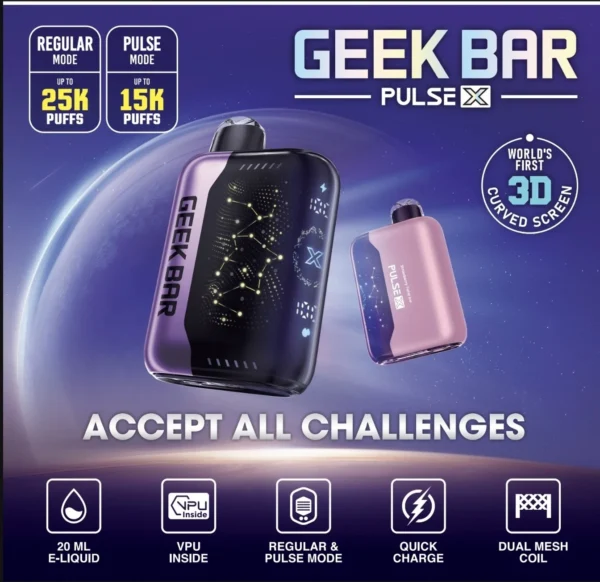 Geek Bar Pulse X - Vape Desechable Recargable 25,000 Caladas | KOV México