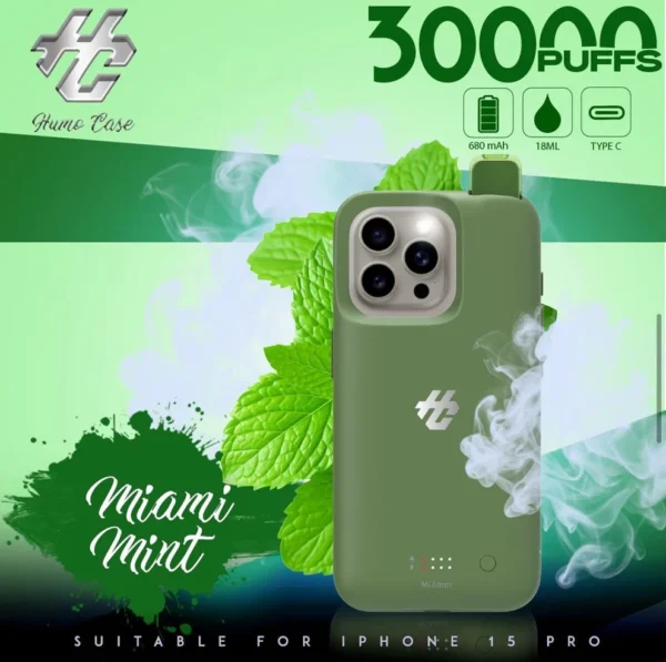 Funda Vape iPhone 15 y 15 Pro | 30,000 Caladas, Sabores Waka y Diseño Ajustable